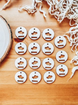 Baza do breloka (15szt) - koło 3cm - wzór 2