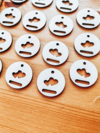 Baza do breloka (15szt) - koło 3cm - wzór 2