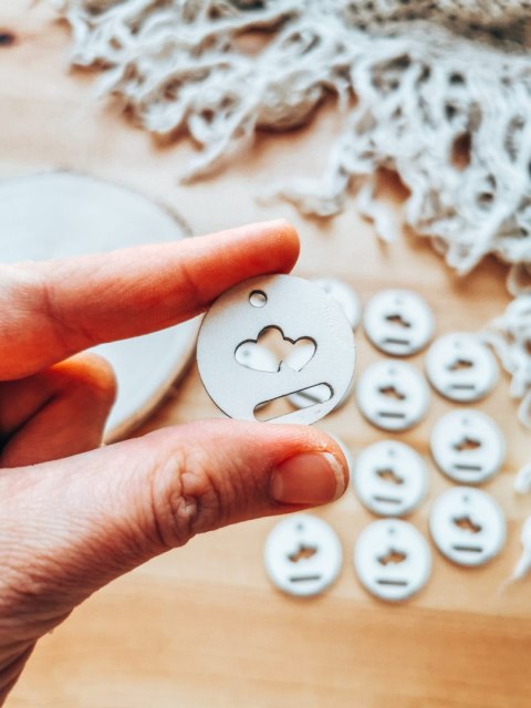 Baza do breloka (15szt) - koło 3cm - wzór 2