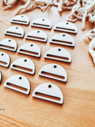 Baza do breloka (15szt) - półokrąg 3cm - wzór 1