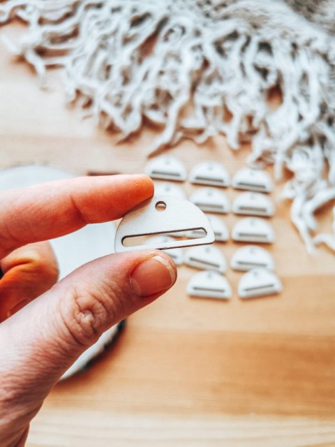 Baza do breloka (15szt) - półokrąg 3cm - wzór 1