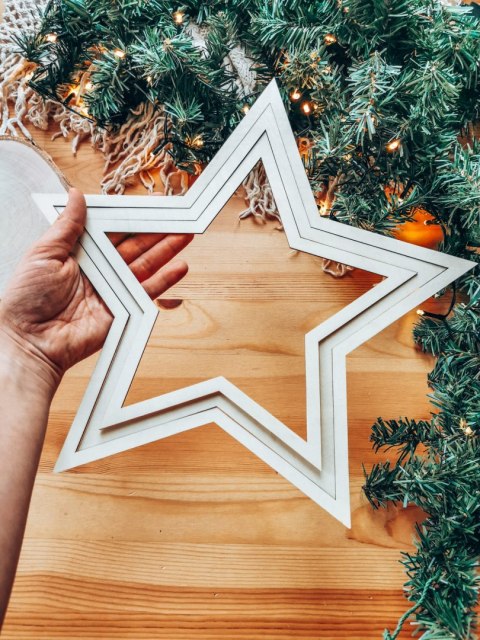 Baza do łapacza snów - drewniana gwiazda 3szt