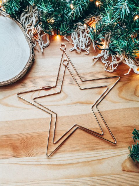 Baza do łapacza snów - metalowa gwiazda 2szt