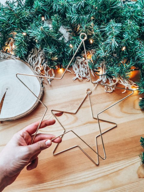 Baza do łapacza snów - metalowa gwiazda 2szt