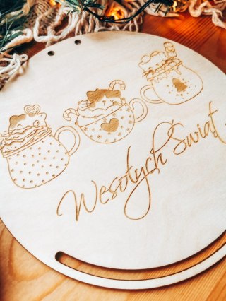 Baza do makramy - Kotki świąteczne (Boże Narodzenie, Gwiazdka)