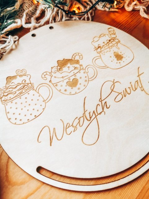 Baza do makramy - Kotki świąteczne (Boże Narodzenie, Gwiazdka)