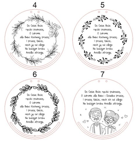 Baza do makramy - Modlitwa dla Dziadków (7 wzorów)