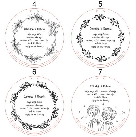 Baza do makramy - Sentencja dla Dziadków (7 wzorów)