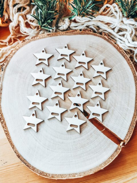 Baza do zawieszki (15szt) - gwiazdka 3cm - wzór 2 - - - (gwiazdki, gwiazda, gwiazdy)