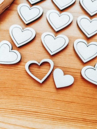 Baza do zawieszki (15szt) - serce 3cm - wzór 1 - - - (serduszko, obręcz, zawieszka, do breloczka))