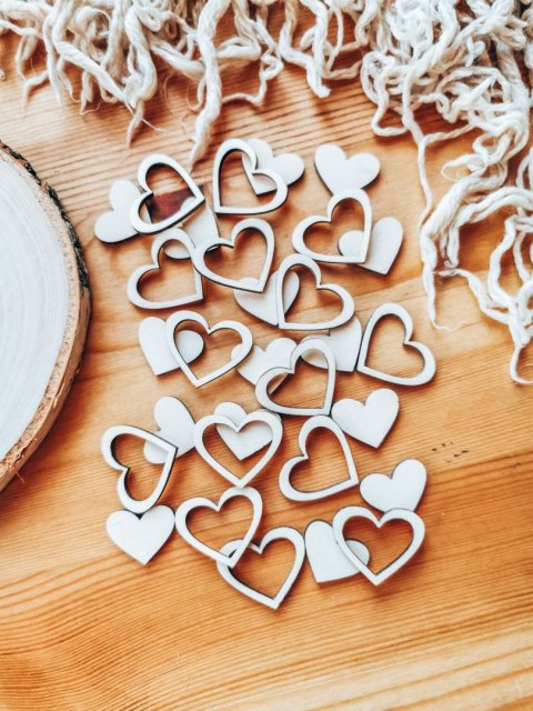 Baza do zawieszki (15szt) - serce 3cm - wzór 1 - - - (serduszko, obręcz, zawieszka, do breloczka))