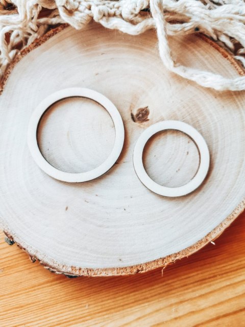 Baza obręcz - drewniane koło 10szt (5+4cm)