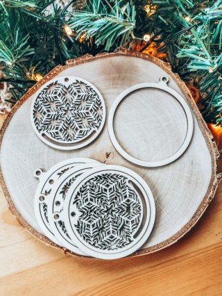 Bombka 2w1 - AŻUR 01 - koło (4szt obręcz + środek) - - - ( baza ażurowa do bombek z makramy, bombki bazy ażurowe, aniołek do ani