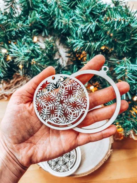 Bombka 2w1 - AŻUR 01 - koło (4szt obręcz + środek) - - - ( baza ażurowa do bombek z makramy, bombki bazy ażurowe, aniołek do ani