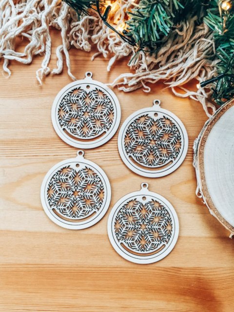 Bombka 2w1 - AŻUR 01 - koło (4szt obręcz + środek) - - - ( baza ażurowa do bombek z makramy, bombki bazy ażurowe, aniołek do ani