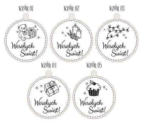 Bombka LOGO (10szt) - dwustronna: obrazek + logo - - - (dowolny tekst, imienna, imienne bombki i zawieszki firmowe)