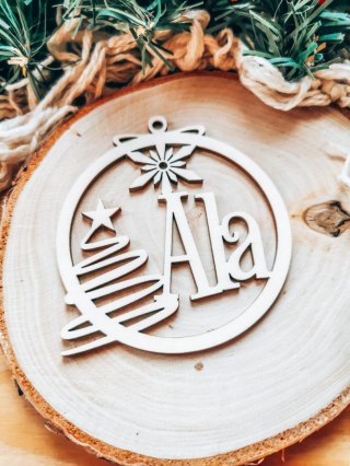 Bombka z imieniem - CHOINKA 01 - - - (dowolny tekst, imienna, imienne bombki i zawieszki firmowe z LOGO)