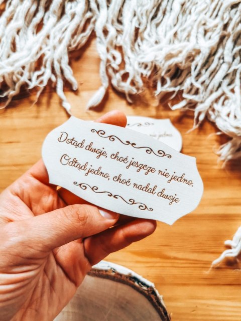 Dotąd dwoje... - TABLICZKA (2szt) 10cm/12cm/14cm (8 wzorów)