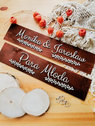 Drewniane tablice rejestracyjne - gałązki (WZÓR 14)