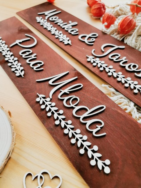 Drewniane tablice rejestracyjne - gałązki (WZÓR 14)