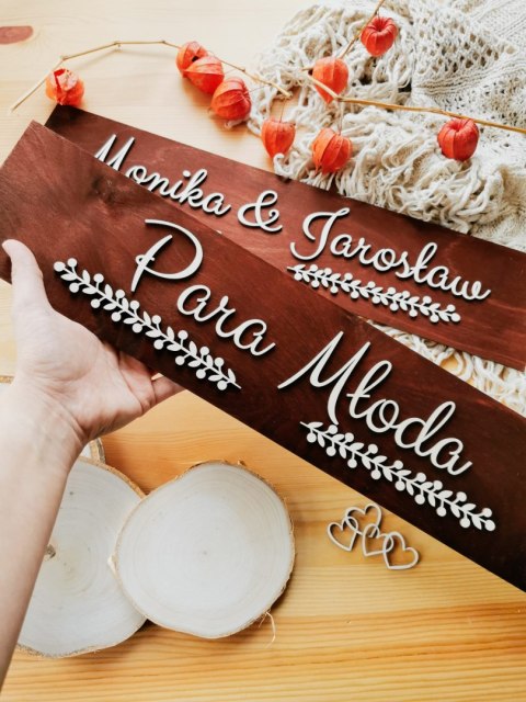 Drewniane tablice rejestracyjne - gałązki (WZÓR 14)