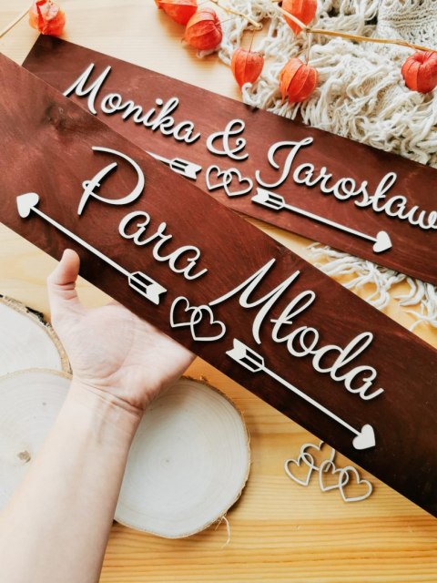 Drewniane tablice rejestracyjne - strzały boho (! 20 WZORÓW)