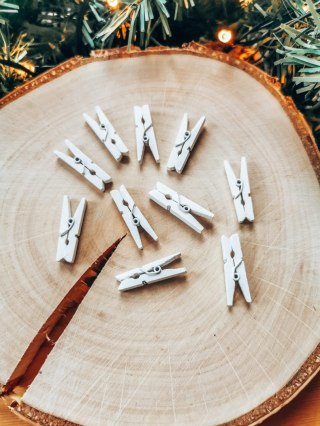 Małe spinacze drewniane 3cm BIAŁE (10szt / 20szt)