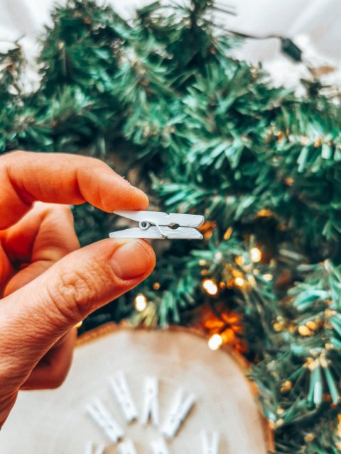 Małe spinacze drewniane 3cm BIAŁE (10szt / 20szt)