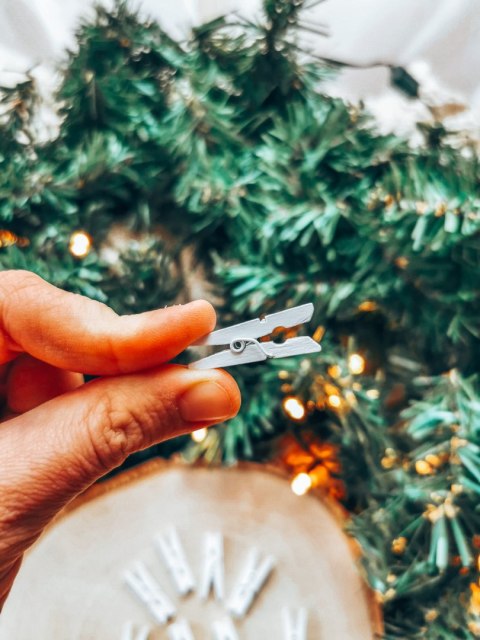 Małe spinacze drewniane 3cm BIAŁE (10szt / 20szt)