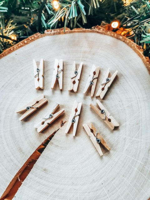 Małe spinacze drewniane 3cm NATURALNE (10szt / 20szt)