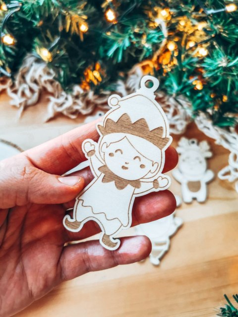 Ozdoby choinkowe - zestaw Przyjaciele Mikołaja (5szt)