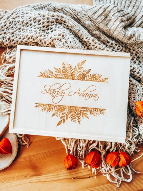 Pudełko 21 x 27cm (16 wzorów + 8 świątecznych) - wysuwane - - - ( kuferek skarbów, skrzynka, skrzyneczka na zdjęcia)