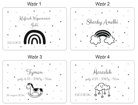 Pudełko 21 x 27cm (16 wzorów + 8 świątecznych) - wysuwane - - - ( kuferek skarbów, skrzynka, skrzyneczka na zdjęcia)