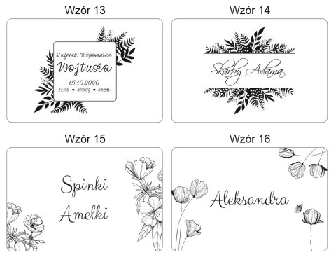 Pudełko 21 x 27cm (16 wzorów + 8 świątecznych) - wysuwane - - - ( kuferek skarbów, skrzynka, skrzyneczka na zdjęcia)