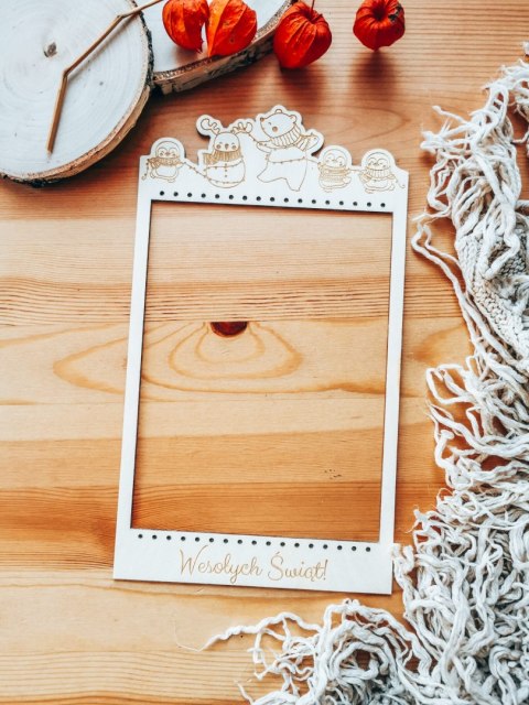 Ramka do makatki - wzór 01 - świąteczne zwierzątka