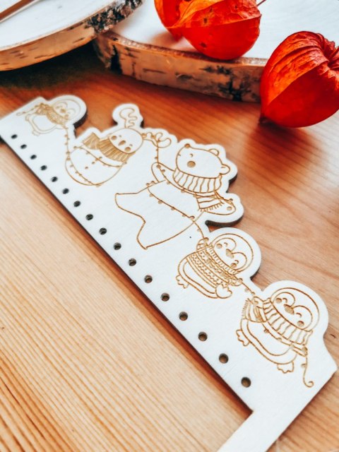 Ramka do makatki - wzór 01 - świąteczne zwierzątka