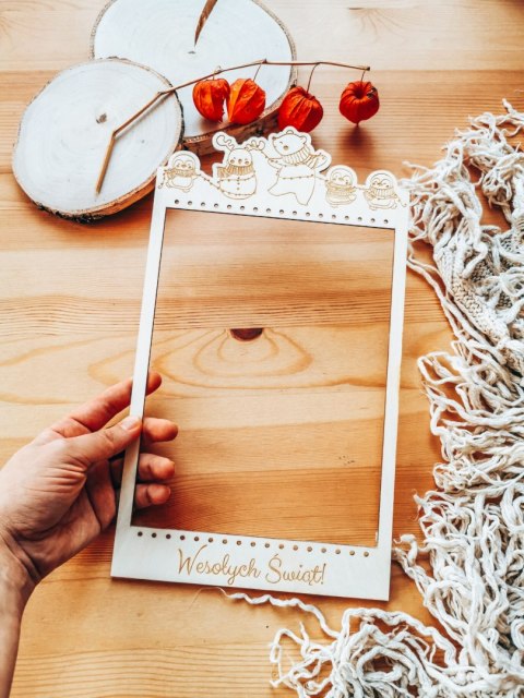 Ramka do makatki - wzór 01 - świąteczne zwierzątka