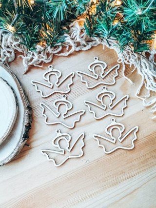 Skrzydła Anioł ! 6szt ! (7,5cm/9cm/12cm/18cm) - wzór 01 - - - (skrzydełka anioła, do aniołka, aniołek, anielskie)