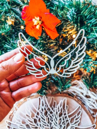 Skrzydła Anioł ! 6szt ! (7,5cm/9cm/12cm/18cm) - wzór 02 - - - (skrzydełka anioła, do aniołka, aniołek, anielskie)