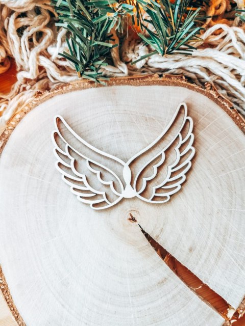 Skrzydła Anioł ! 6szt ! (7,5cm/9cm/12cm/18cm) - wzór 02 - - - (skrzydełka anioła, do aniołka, aniołek, anielskie)