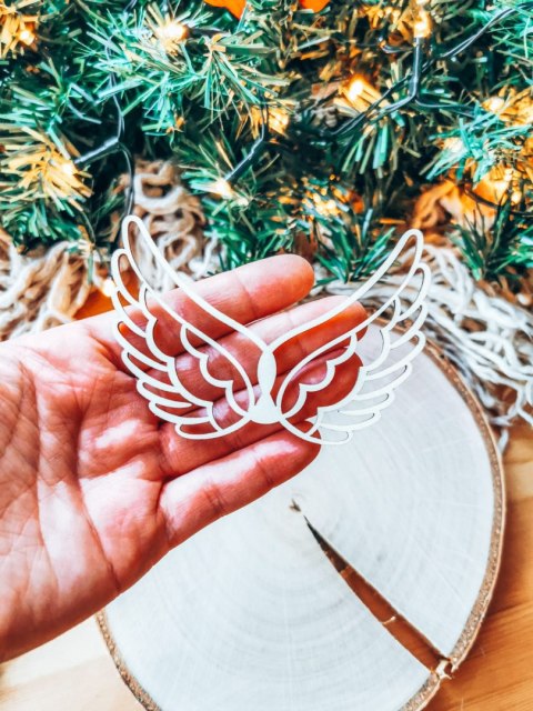 Skrzydła Anioł ! 6szt ! (7,5cm/9cm/12cm/18cm) - wzór 02 - - - (skrzydełka anioła, do aniołka, aniołek, anielskie)