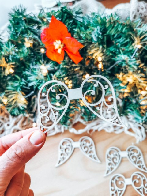 Skrzydła Anioł ! 6szt ! (7,5cm/9cm/12cm/18cm) - wzór 03 - - - (skrzydełka anioła, do aniołka, aniołek, anielskie)