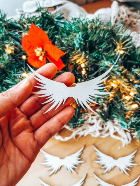 Skrzydła Anioł ! 6szt ! (7,5cm/9cm/12cm/18cm) - wzór 04 - - - (skrzydełka anioła, do aniołka, aniołek, anielskie)