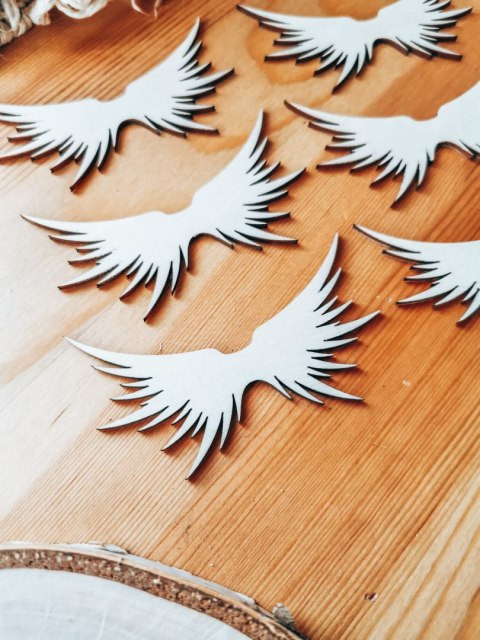 Skrzydła Anioł ! 6szt ! (7,5cm/9cm/12cm/18cm) - wzór 04 - - - (skrzydełka anioła, do aniołka, aniołek, anielskie)