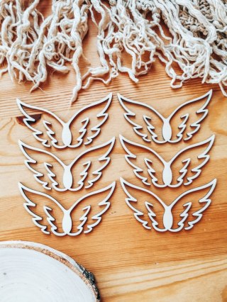 Skrzydła Anioł ! 6szt ! (7,5cm/9cm/12cm/18cm) - wzór 05 - - - (skrzydełka anioła, do aniołka, aniołek, anielskie)