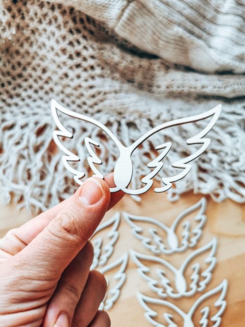 Skrzydła Anioł ! 6szt ! (7,5cm/9cm/12cm/18cm) - wzór 05 - - - (skrzydełka anioła, do aniołka, aniołek, anielskie)