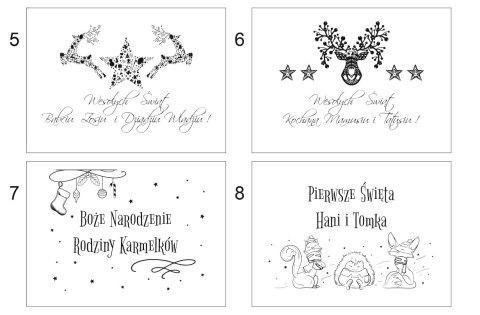 Świąteczny album na zdjęcia (8 wzorów) z drewnianą okładką