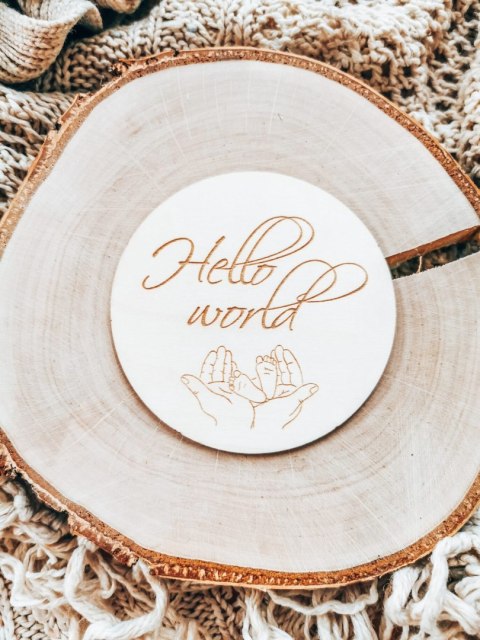 Tabliczka do zdjęć (10szt) - wzór 03 - stopy w dłoniach