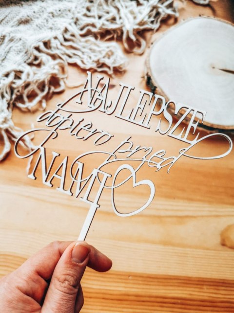 Toper na tort - Najlepsze dopiero przed nami - wzór 01 (TS-001)