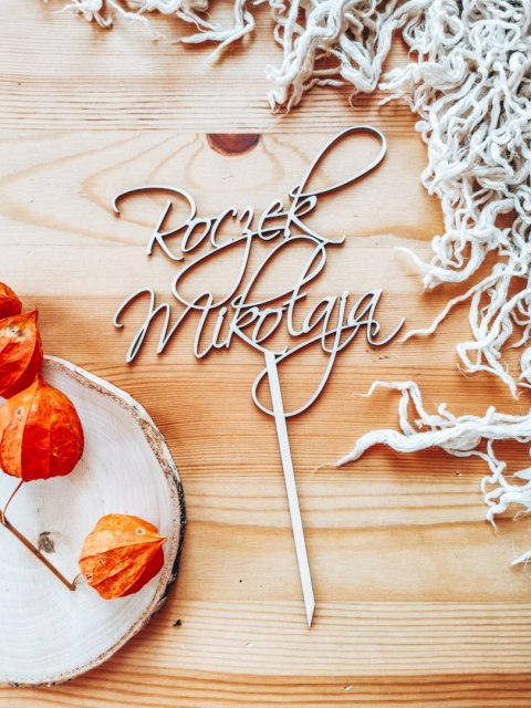 Toper na tort - Roczek Imienny - wzór 02 (TR-002)